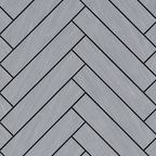 Acoustic Herringbone Wall Panel - Grey Oak 2.4m x 0.6m (4 Pieces)