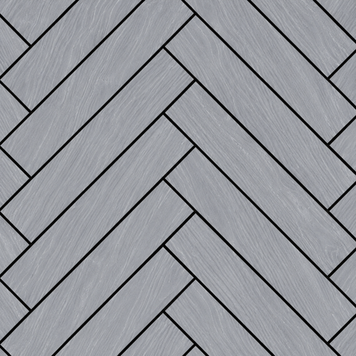 Acoustic Herringbone Wall Panel - Grey Oak 2.4m x 0.6m (4 Pieces)