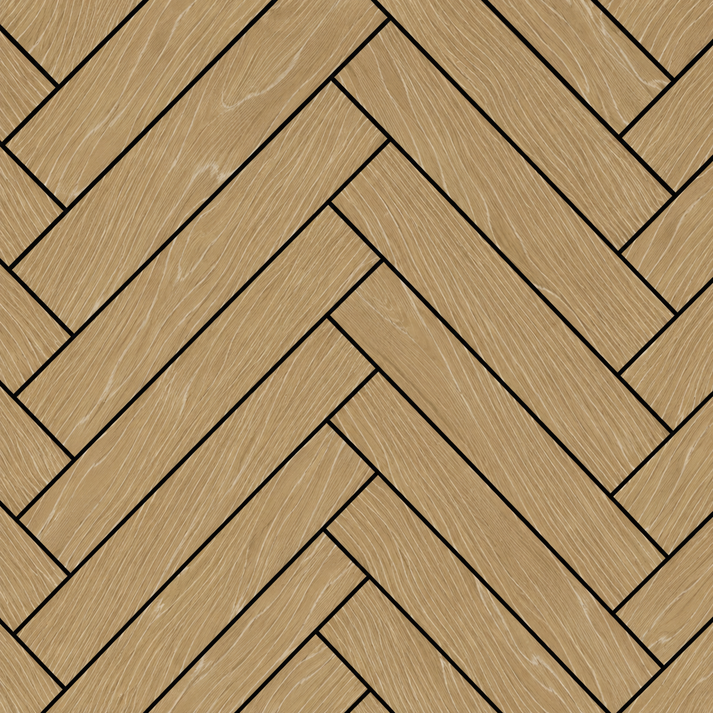 Acoustic Herringbone Wall Panel - Oak 2.4m x 0.6m (4 Pieces)