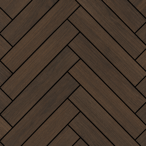 Acoustic Herringbone Wall Panel - Walnut 2.4m x 0.6m (4 Pieces)