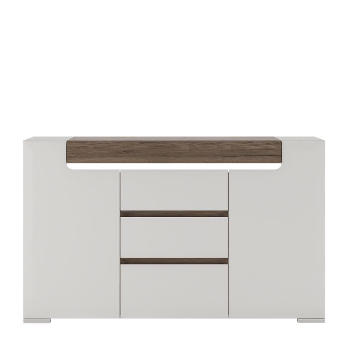Zuno 2 Door 3 Drawer Sideboard (inc. Plexi Lighting)
