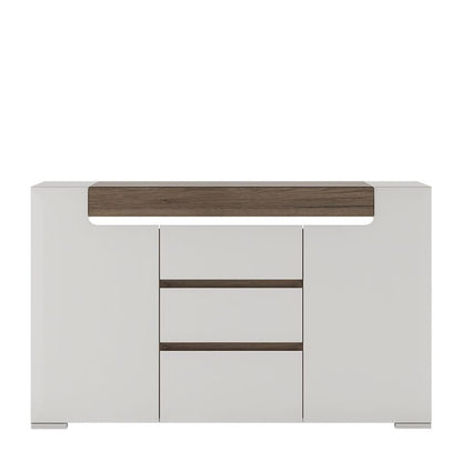 Zuno 2 Door 3 Drawer Sideboard (inc. Plexi Lighting)