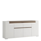 Zuno Wide 4 Door 2 Drawer Sideboard (inc. Plexi Lighting)