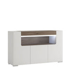 Zuno 3 Door Sideboard with open shelving (inc. Plexi Lighting)