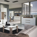 Zuno Wide 4 Door 2 Drawer Sideboard (inc. Plexi Lighting)