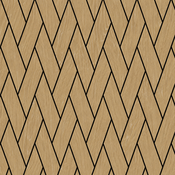 Acoustic Woven Wall Panel - Oak 2.4m x 0.6m (4 Pieces)