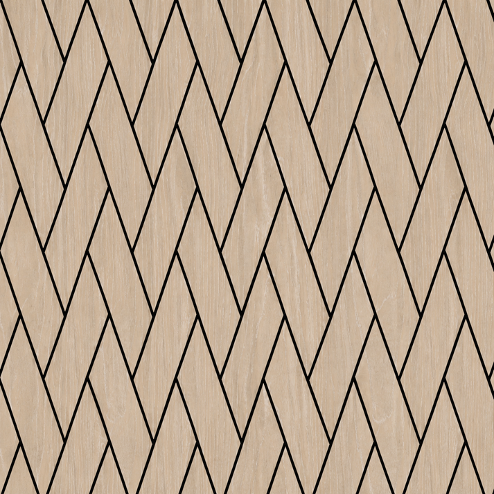 Acoustic Woven Wall Panel - Shadow Oak 2.4m x 0.6m (4 Pieces)