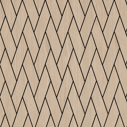 Acoustic Woven Wall Panel - Shadow Oak 2.4m x 0.6m (4 Pieces)