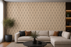 Acoustic Woven Wall Panel - Shadow Oak 2.4m x 0.6m (4 Pieces)