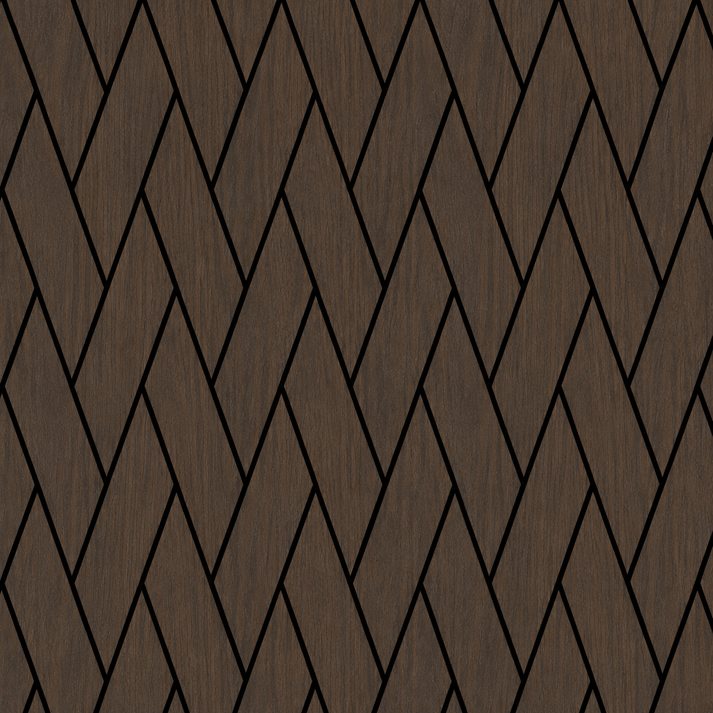 Acoustic Woven Wall Panel - Walnut 2.4m x 0.6m (4 Pieces)