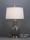 Grey Table Lamp with White Shade