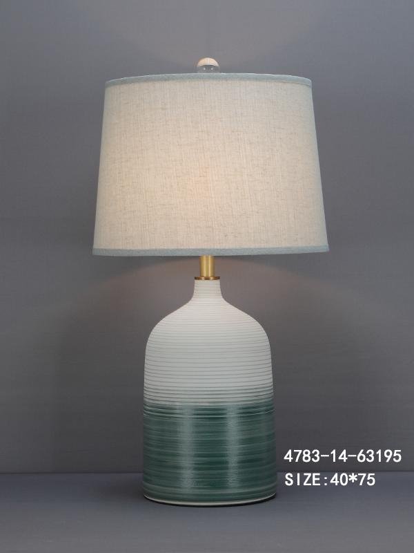 White & Green Table Lamp