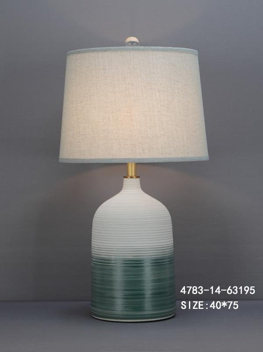 White & Green Table Lamp
