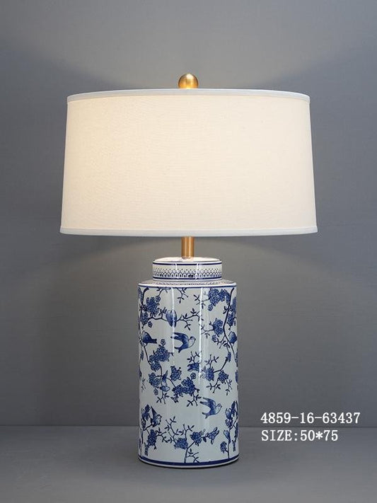 Blue & White Table Lamp