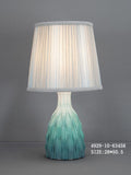 Blue Table Lamp with White Shade