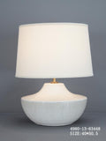 White Table Lamp with White Shade