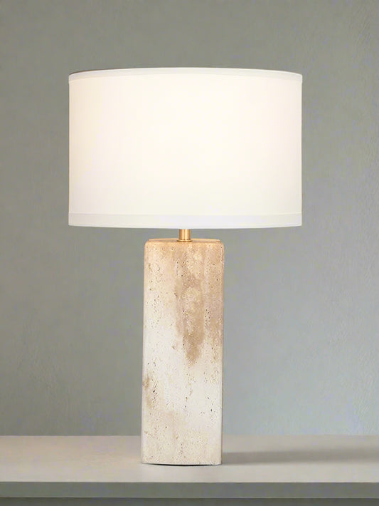 Beige Stone Table Lamp