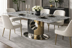 Luxeon 2m Gold/Chrome Dining Table (2 Colours)