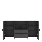 Caldra Sideboard 2 Door 2 Drawer in Green/Grey