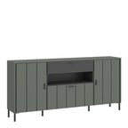 Caldra Sideboard 2 Door 1 Flap 1 Drawer in Green/Grey