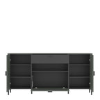 Caldra Sideboard 2 Door 1 Flap 1 Drawer in Green/Grey