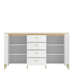 Vetra Sideboard 2 Door 4 Drawer in Alpine White/White Gloss