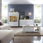 Vetra Sideboard 2 Door 4 Drawer in Alpine White/White Gloss