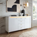 Vetra Sideboard 2 Door 4 Drawer in Alpine White/White Gloss