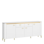 Vetra Sideboard 4 Door 2 Drawer in Alpine White/White Gloss