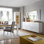 Vetra Sideboard 4 Door 2 Drawer in Alpine White/White Gloss