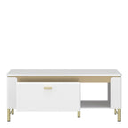 Vetra Coffee Table 1 Drawer in Alpine White/White Gloss