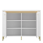 Vetra Sideboard 2 Door in Alpine White/White Gloss