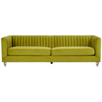 Brasa 3 Seater Green Velvet Sofa