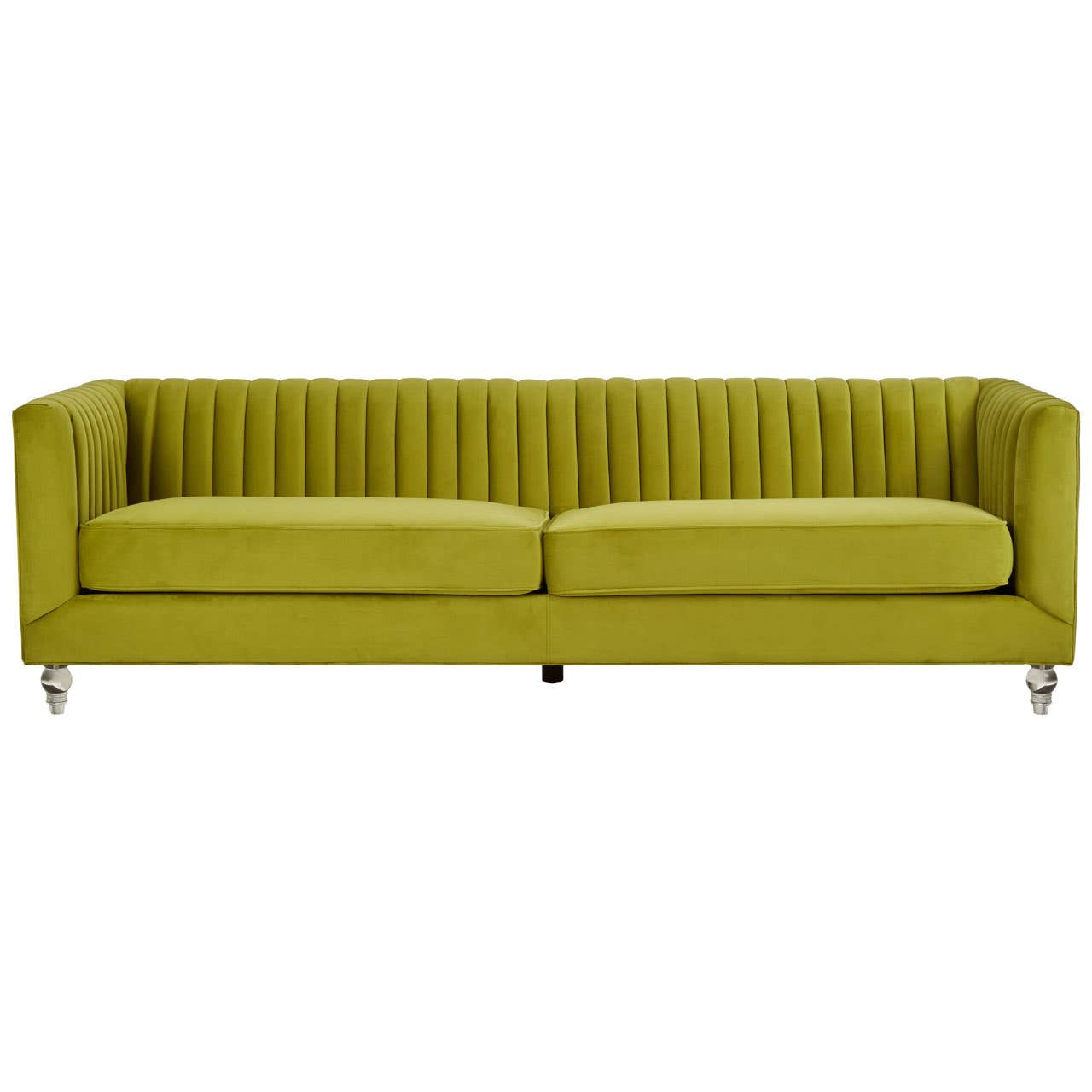 Brasa 3 Seater Green Velvet Sofa