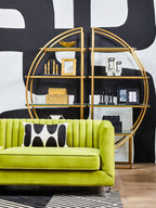 Brasa 3 Seater Green Velvet Sofa