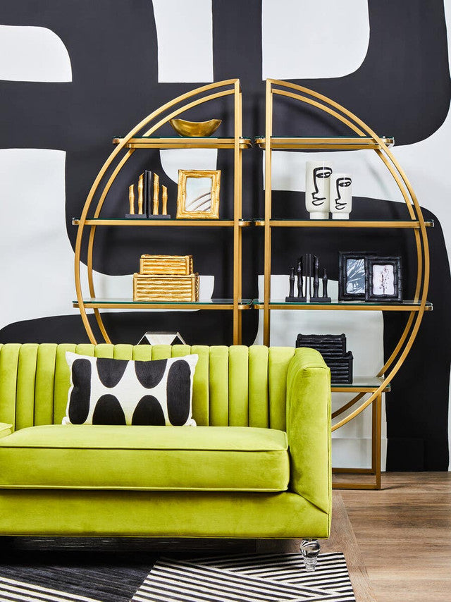 Brasa 3 Seater Green Velvet Sofa