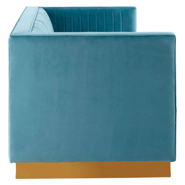 Opal 3 Seater Light Blue Sofa