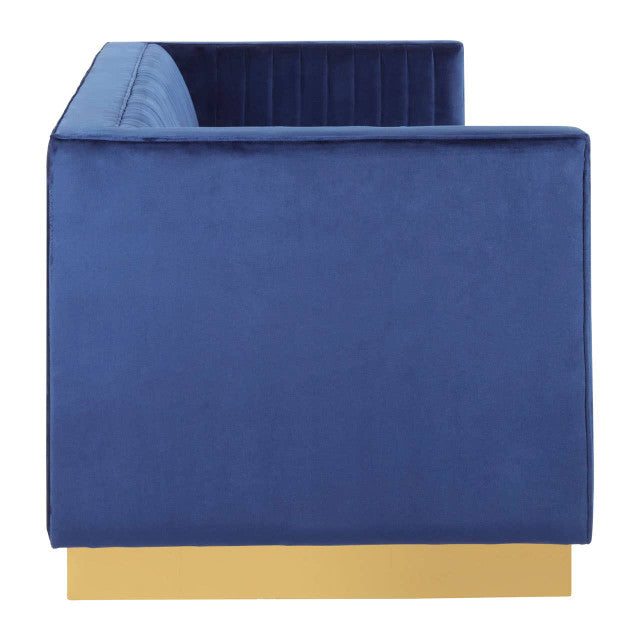 Opal 3 Seater Deep Blue Sofa