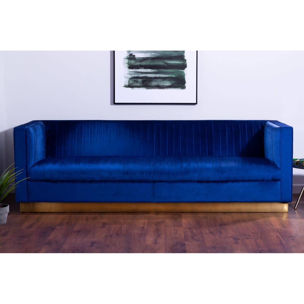 Opal 3 Seater Deep Blue Sofa