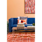 Opal 3 Seater Deep Blue Sofa