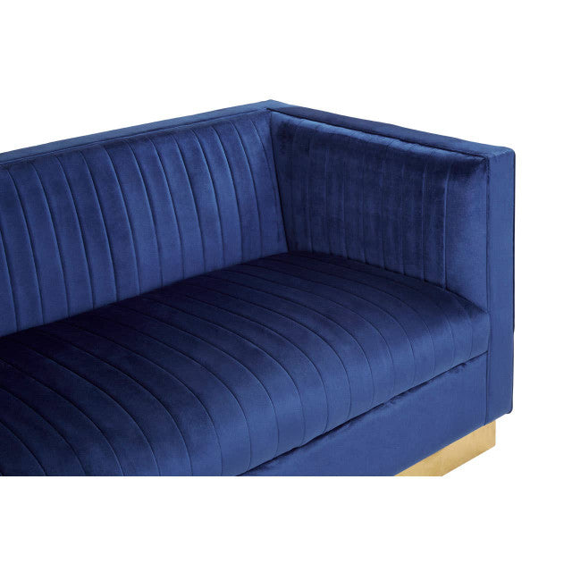 Opal 3 Seater Deep Blue Sofa