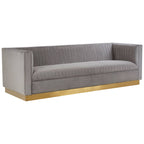 Opal 3 Seater Grey Sofa