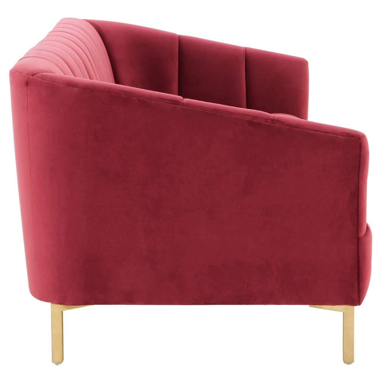 Bella 3 Seater Wine Velvet Sofa