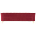 Bella 3 Seater Wine Velvet Sofa