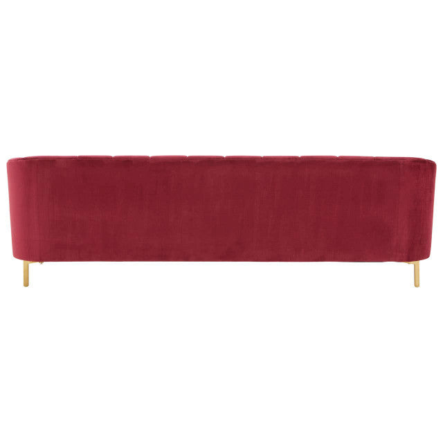 Bella 3 Seater Wine Velvet Sofa