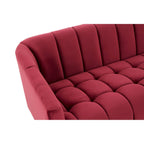 Bella 3 Seater Wine Velvet Sofa
