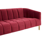 Bella 3 Seater Wine Velvet Sofa