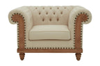 Cabra Chesterfield Cream Armchair