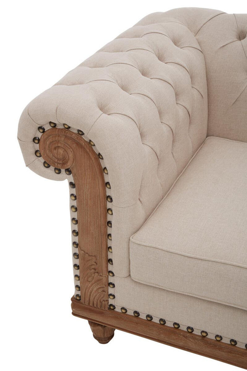 Cabra Chesterfield Cream Armchair