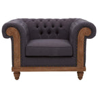 Cabra Chesterfield Graphite Grey Chair